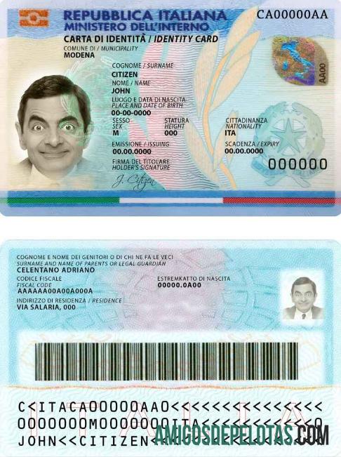 ID Itália (2016 – Presente) exemplo